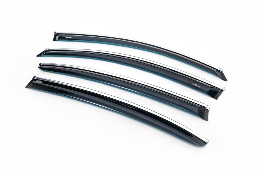 Lexus LS 2001–2006 Raamwindschermen met chroomlijst (4 stuks, HIC) Image