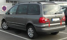 Seat Alhambra 1996–2010 RVS kofferbakrand foto 1