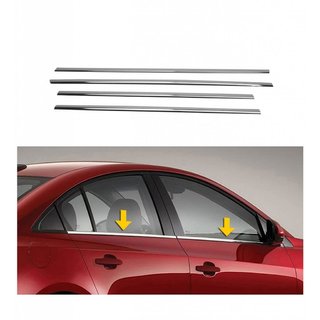 Buitenste raamomlijsting set (Sedan, 4-delig, RVS) Renault Symbol 1999–2008 foto 2