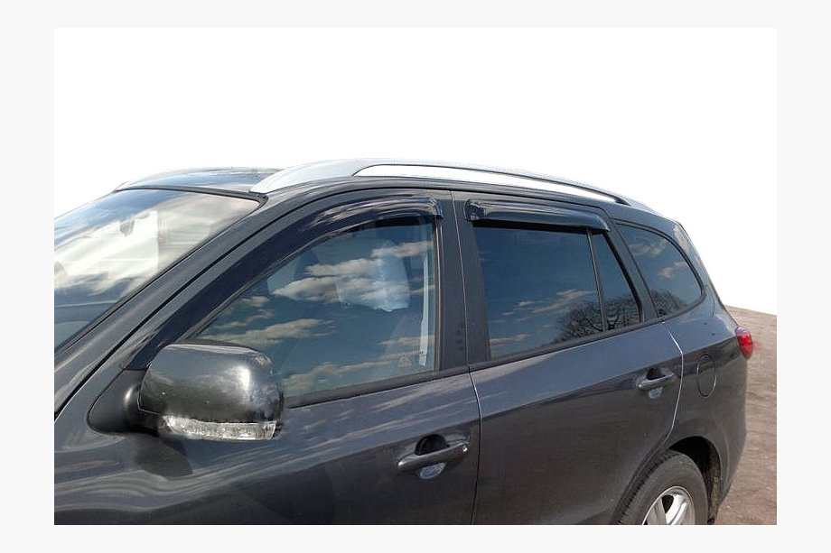 Hyundai Santa Fe 2 2006–2012 Raamwindschermen (set 4 stuks, SIM) Image