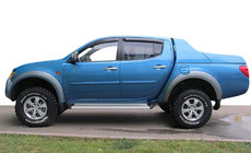 Mitsubishi L200 2006–2015 Raamwindschermen (4 stuks, SIM) foto 1