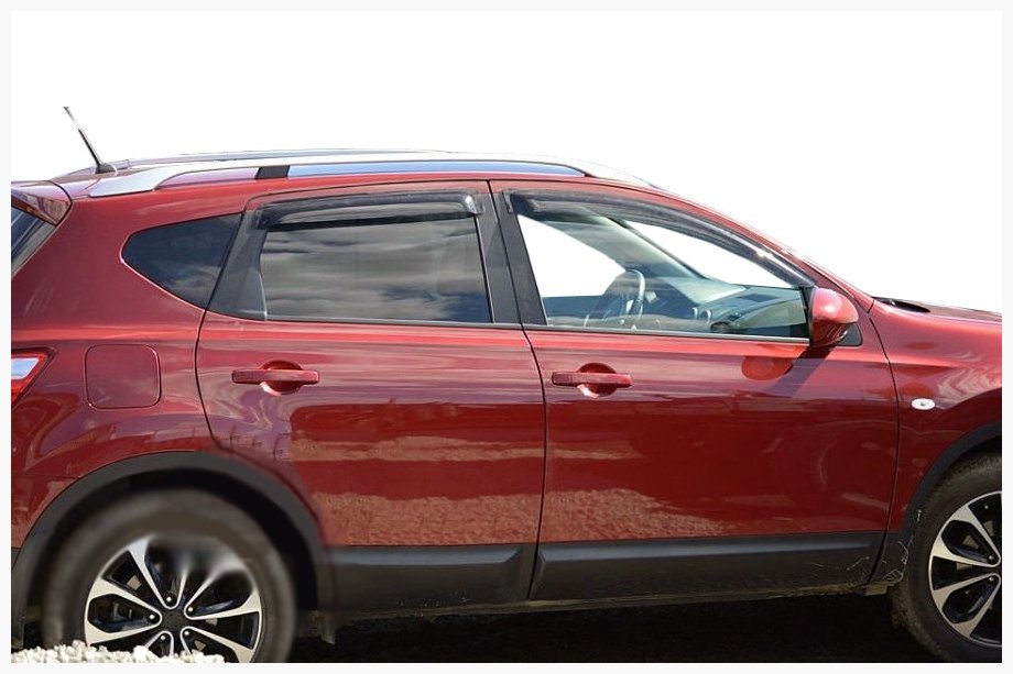 Nissan Qashqai 2010–2014 Raamwindschermen (set 4 stuks, SIM) Image