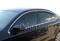 Volkswagen Touareg 2010–2018 Raamwinddeflectoren chroom (set van 4, SIM) foto 1