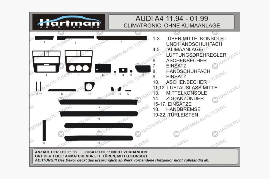 Audi A4 B5 1994–2001 Interieurtuning (Хартман) Image