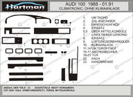 Audi 100 C3 1988–1991 Dashboard sierlijsten (Hartman) foto 1