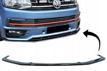 Volkswagen T6 2015–2024 Voorbumper lip spoiler voor SportLine 2015-2018 (ABS) foto 2