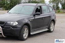 BMW X3 E83 2003–2010 Side steps KB001 (RVS) foto 3