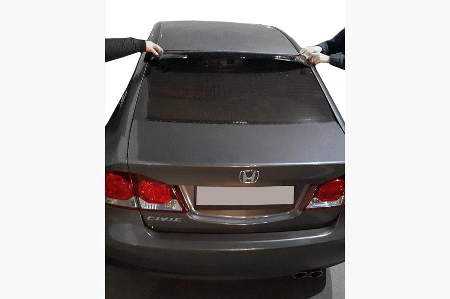 Honda Civic Sedan VIII 2006–2011 Achterruitspoiler (zwart, ABS) Image