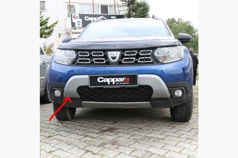 Dacia Duster 2018–2024 Bovenste voorbumper lipspoiler (ABS, grijs) Image