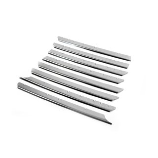 Grille sierlijsten rechte motorkap (8 stuks, RVS) Volkswagen T4 Caravelle/Multivan 1990–2003 foto 2