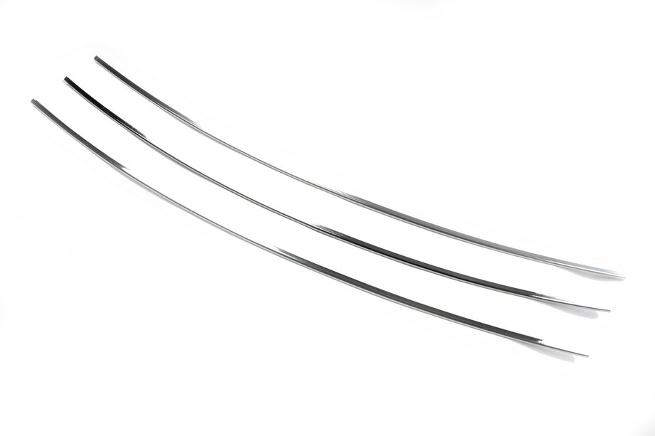Volkswagen T4 Caravelle/Multivan 1990–2003 Sierlijsten voor bumperrooster (rechte motorkap) (3 stuks, RVS) Foto 2