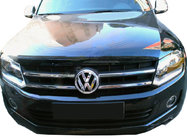 Volkswagen Amarok 2010–2022 Grille sierlijsten 2010-2016 (smalle strips, 4 stuks, RVS) Carmos - Turks staal foto 1