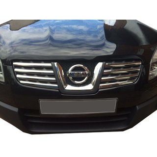 Grillelijsten voor de radiateurgrille (8 stuks, RVS) Nissan Qashqai 2007–2010 foto 1