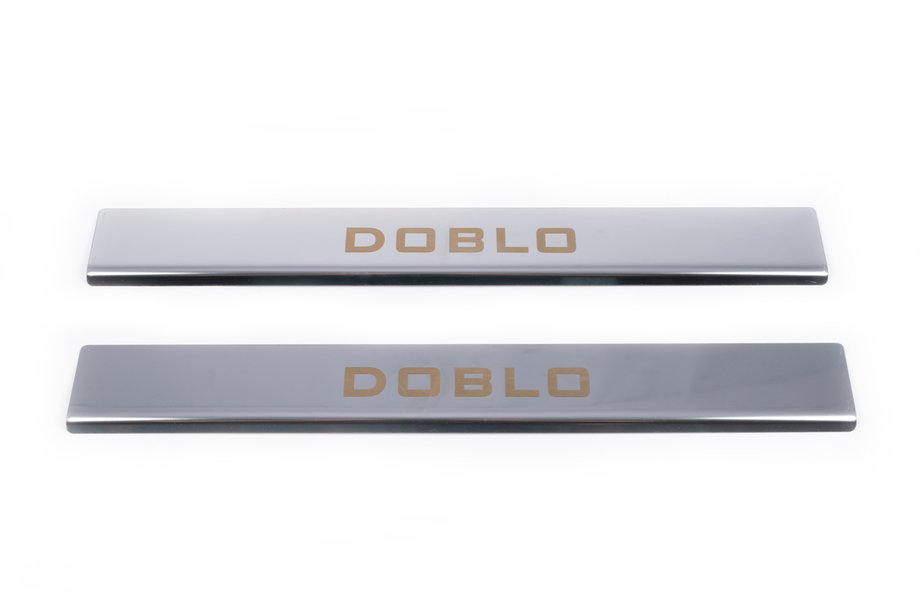 Fiat Doblo I 2001–2005 Dorpelbeschermers (Carmos, 2 stuks, RVS) Image