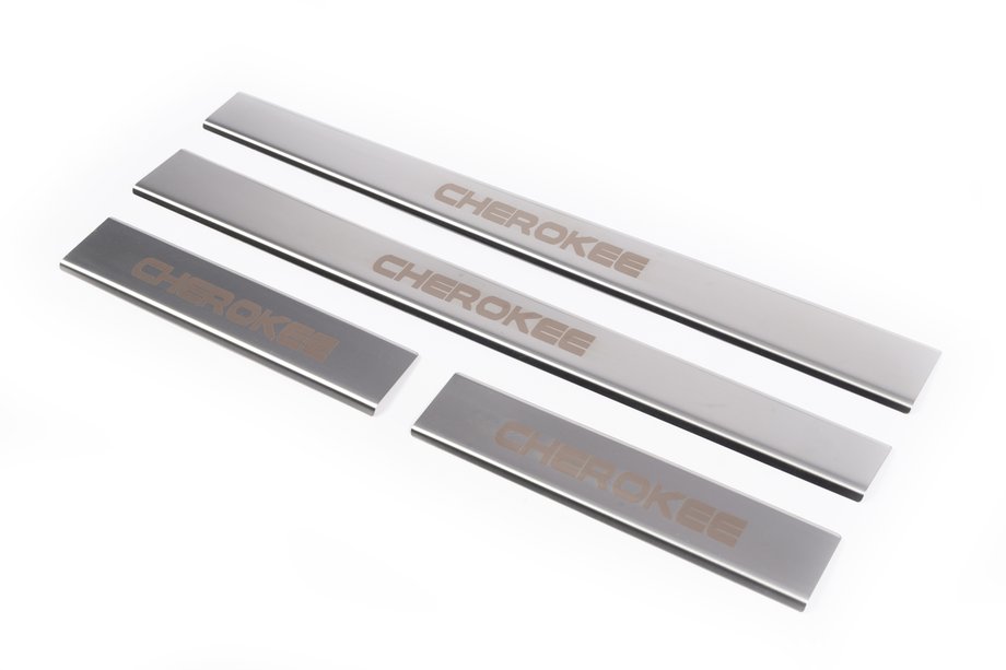 Jeep Cherokee/Liberty 2007–2013 Carmos V1 RVS instaplijsten (set 4 stuks) Image