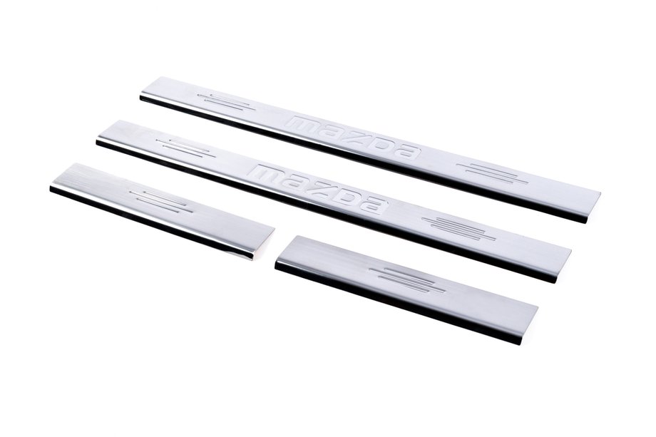 Mazda 6 2003–2008 Carmos instaplijsten (4 stuks, RVS) V-1 Foto 1