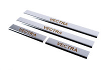 Opel Vectra B 1995–2002 Carmos dorpellijsten (set 4 stuks, RVS) foto 1
