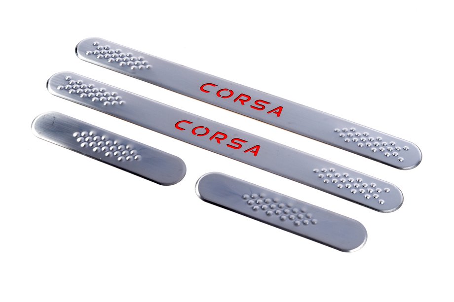 Opel Corsa C 2000–2006 Carmos V1 RVS instaplijsten (set 4 stuks) Foto 1