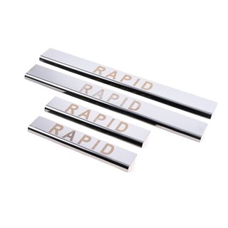 Carmos V1 RVS instaplijsten (set 4 stuks) Skoda Rapid 2012–2019 foto 1