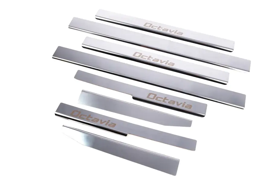 Skoda Octavia II A5 2006–2010 Instaplijsten Carmos (8 stuks, RVS) Image