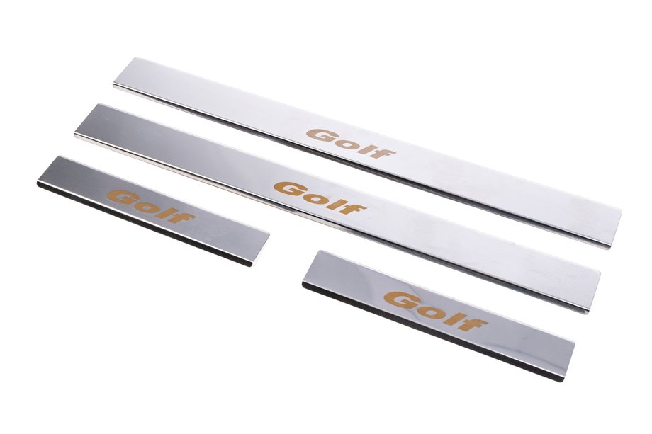 Volkswagen Golf 4 1997–2006 Carmos dorpellijsten (set 4 stuks, RVS) Image