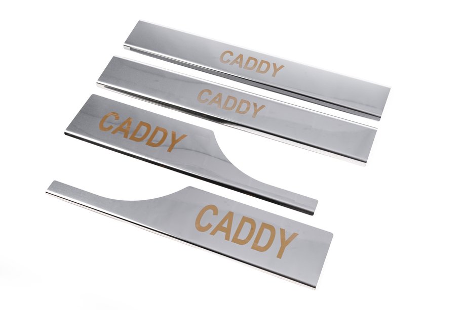Volkswagen Caddy 2010–2015 Instaplijsten binnen (Carmos, staal) Set van 4 stuks Image