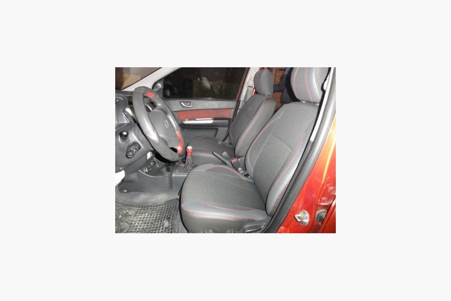 Hyundai Getz 2002– Autostoelhoezen (kunstleer + stof) Image