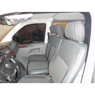 Autostoelhoezen (kunstleer en stof, Premium) Volkswagen T5 Caravelle 2004–2010 foto 2