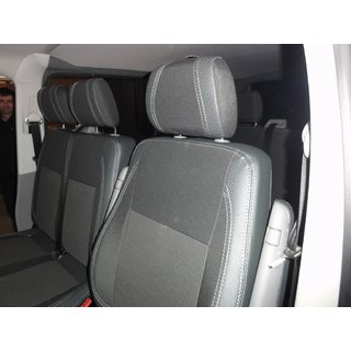 Autostoelhoezen (kunstleer en stof, Premium) Volkswagen T5 Caravelle 2004–2010 foto 1
