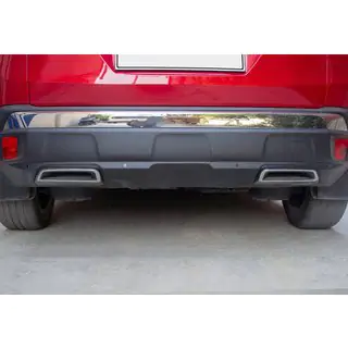 Achterbumper omlijsting (2 stuks, RVS)