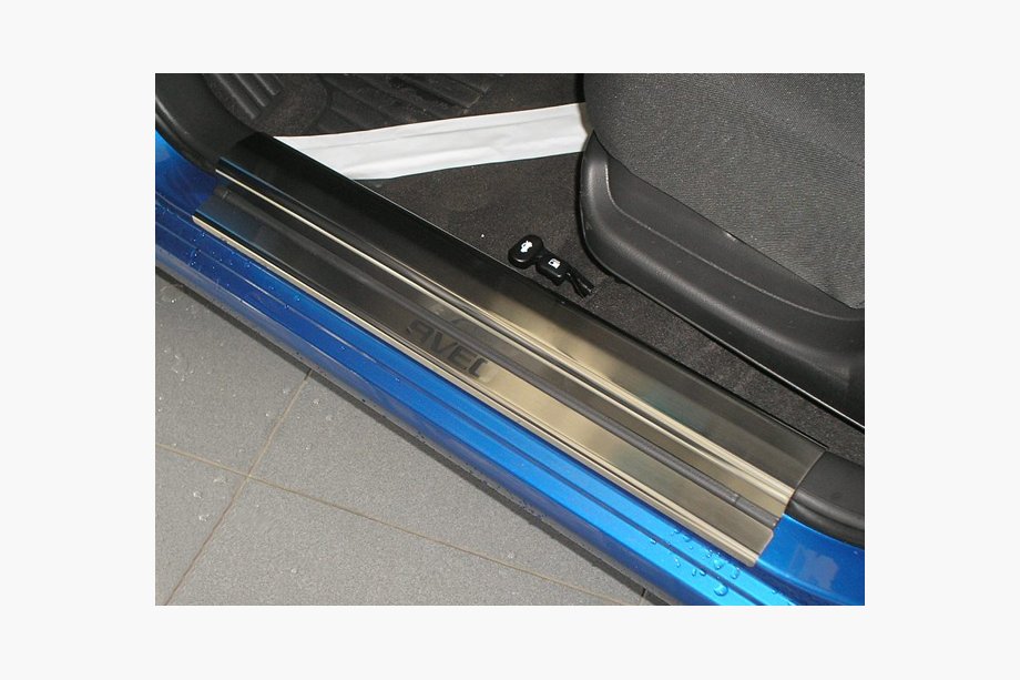 Chevrolet Aveo T250 2005–2011 RVS instaplijsten Nataniko 6 stuks, Premium - 3M tape, 0,8 mm Image