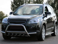 Chevrolet Captiva 2006–2019 Voorste bullbar WT003-Plus (RVS) foto 1