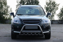 Chevrolet Captiva 2006–2019 Voorste bullbar WT003-Plus (RVS) foto 2