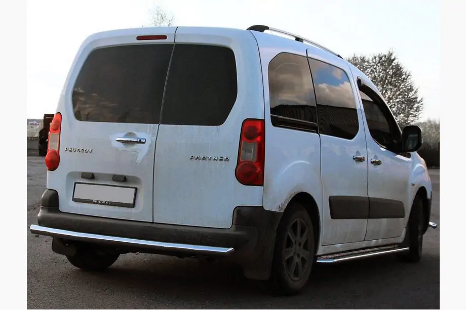 Peugeot Partner Tepee 2008–2018 Achterbeschermbeugel AK002 (RVS) Image