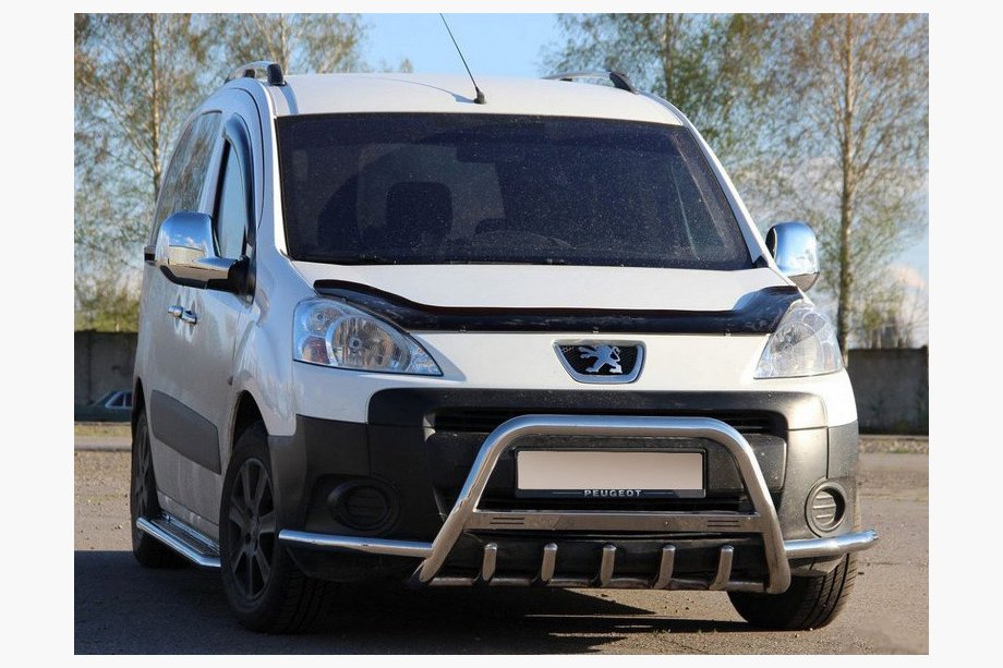 Peugeot Partner Tepee 2008–2018 Bullbar WT003-Plus (RVS) Image