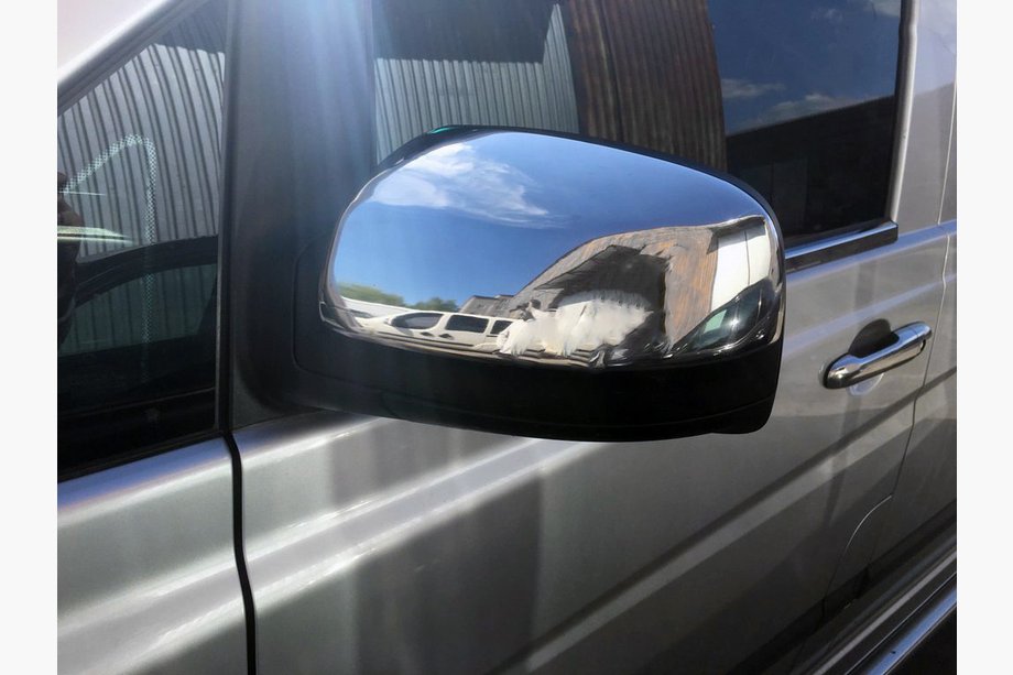 Mercedes Vito W639 2004–2014 Spiegelkappen Vito 2010-2015 (2 st.) OmsaLine - Italiaans roestvrij staal Foto 5
