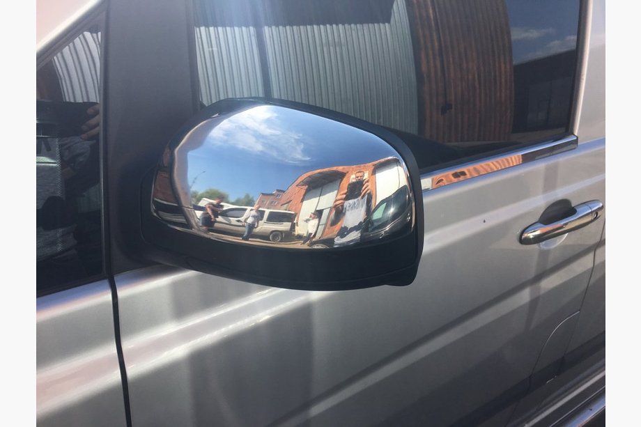 Mercedes Vito W639 2004–2014 Spiegelkappen Vito 2010-2015 (2 st.) OmsaLine - Italiaans roestvrij staal Foto 4