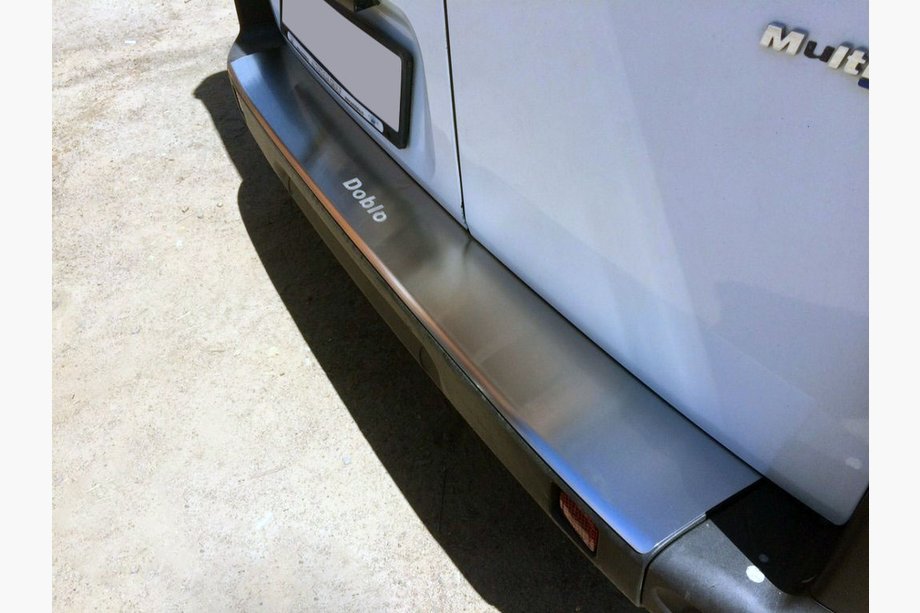 Fiat Doblo I 2001–2005 RVS achterbumperbeschermer met omgezette rand Nataniko Image