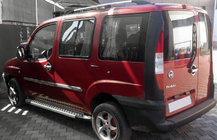 Fiat Doblo I 2005–2010 Zijsteps Allmond Grey (2 stuks, aluminium) foto 3