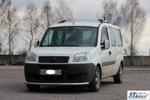 Fiat Doblo I 2005–2010 Voorbeschermbeugel ST008 (2 stuks, RVS) 60 mm foto 2