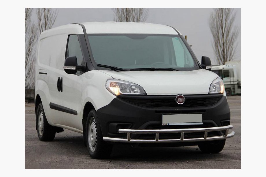 Fiat Doblo II 2010–2022 Frontbeschermer ST016-3 (RVS) 42/42 mm Image