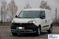 Fiat Doblo II 2010–2022 Frontbeschermer ST016-3 (RVS) 42/42 mm foto 2