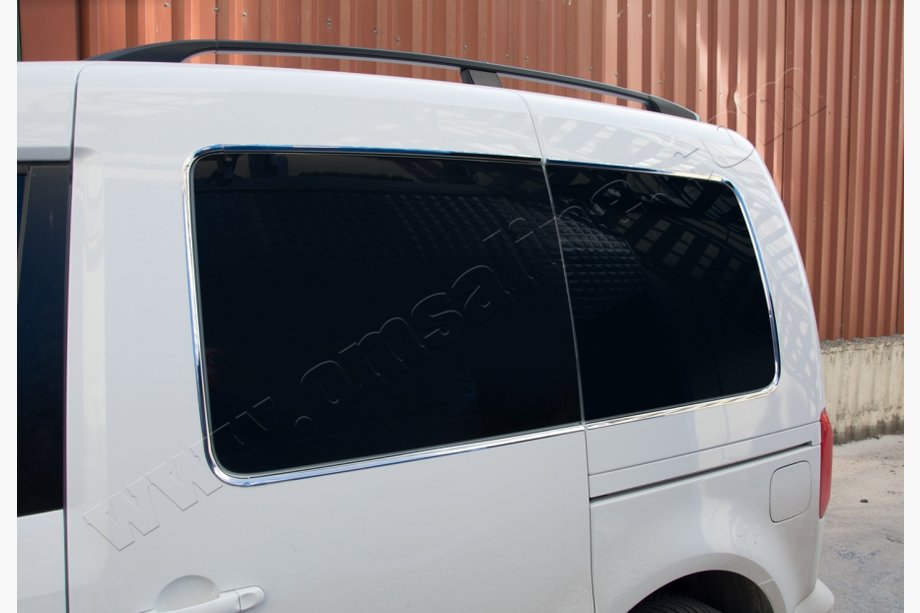 Volkswagen Caddy 2010–2015 RVS raamomlijsting achterruiten (12 stuks) Image