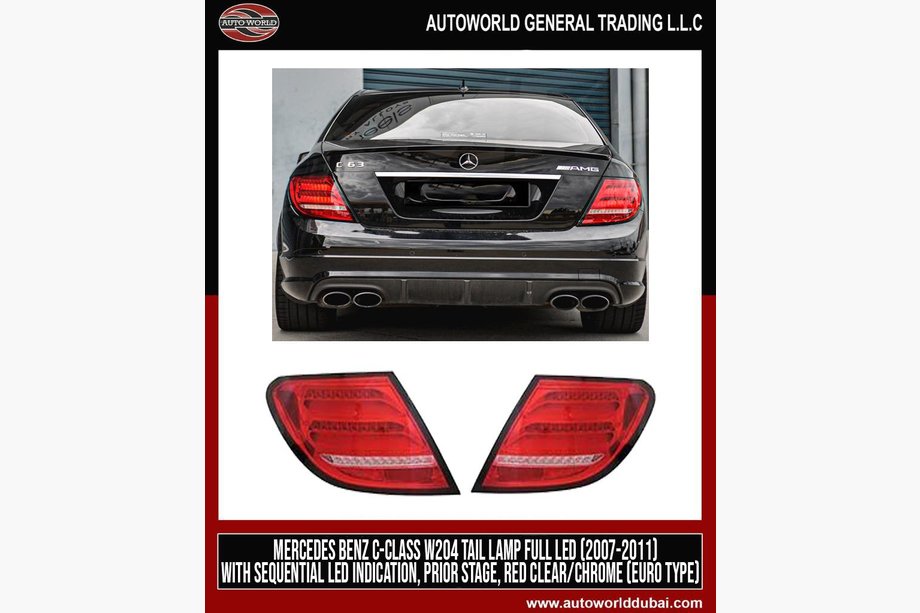 Mercedes C-klasse W204 2007–2015 LED achterlichten (2007-2011, 2 stuks) Image