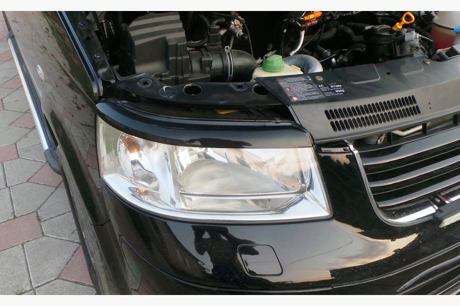 Volkswagen T5 Transporter 2003–2010 Koplampwimpers (2 stuks, zwart) Mat zwart Image
