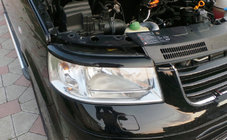 Volkswagen T5 Multivan 2003–2010 Koplampwimpers (set van 2, kunststof, zwart) foto 3