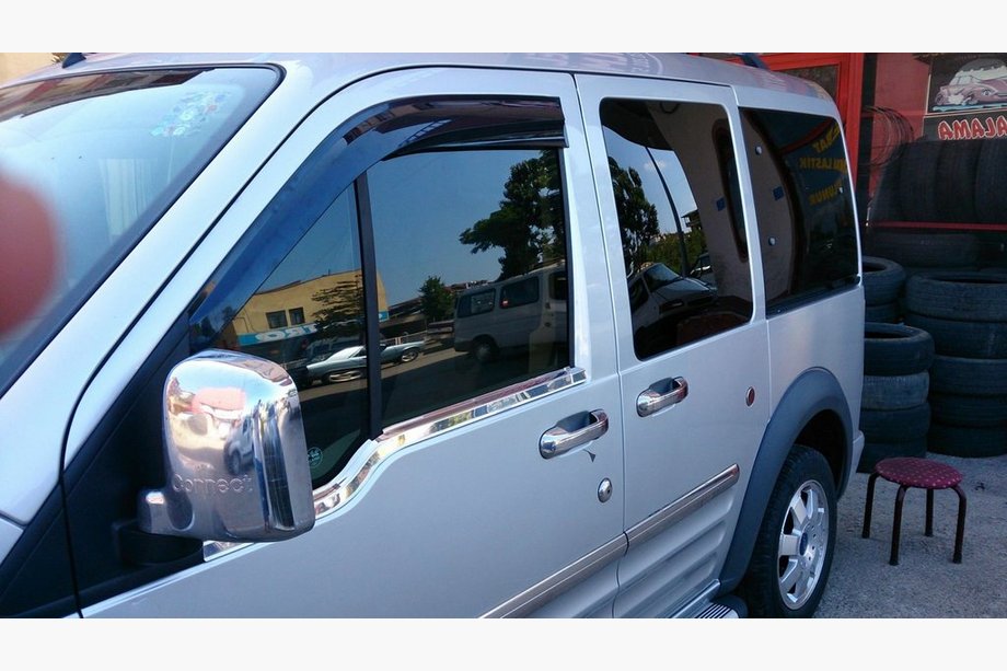 Ford Connect 2002–2006 Buiten raamomlijsting RVS (2-delig) Carmos - Turks staal Foto 2