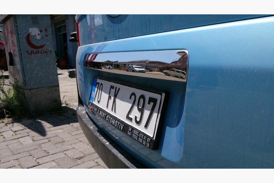 Citroen Nemo 2007–2017 Sierlijst boven kentekenplaat (RVS) Carmos - Turks staal Foto 3