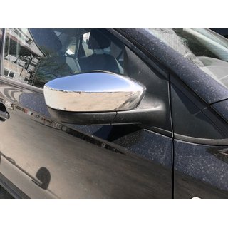 Spiegelkappen zonder uitsparing voor richtingaanwijzer (2 stuks, RVS) foto 1