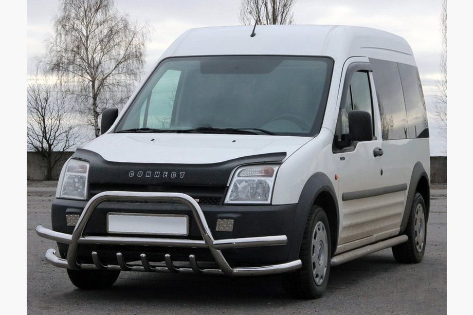 Ford Connect 2010–2013 Bullbar met dubbele buizen WT003-Plus-2 (RVS) Image